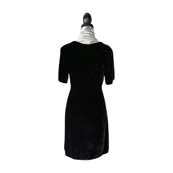 Vintage Black Velvet Mini Dress — Silk Blend, 1990s/2000s, S - Picture 4 of 4